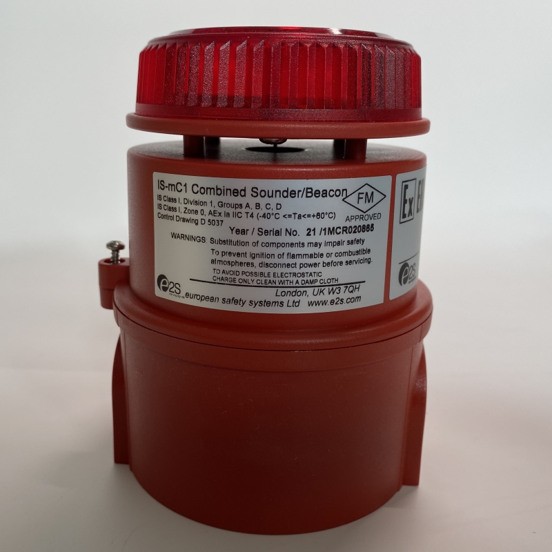 IS-MC1-R/R e2s 声光报警器16-28V直流, 红色IP65, 100dB